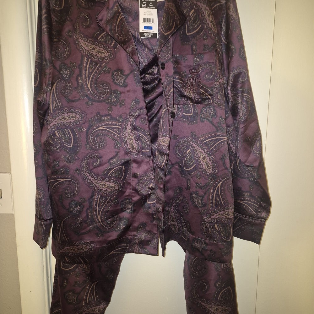 Ralph Lauren Purple Paisley Pajama Set